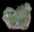 Sea Green Fluorite on Quartz - China #32494-2